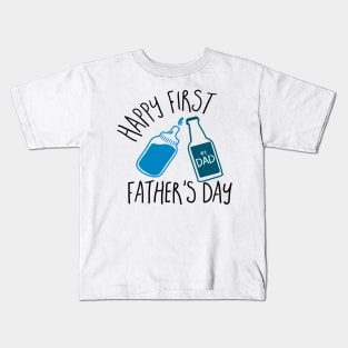 Dad Beer Happy First Father's Day Kids T-Shirt